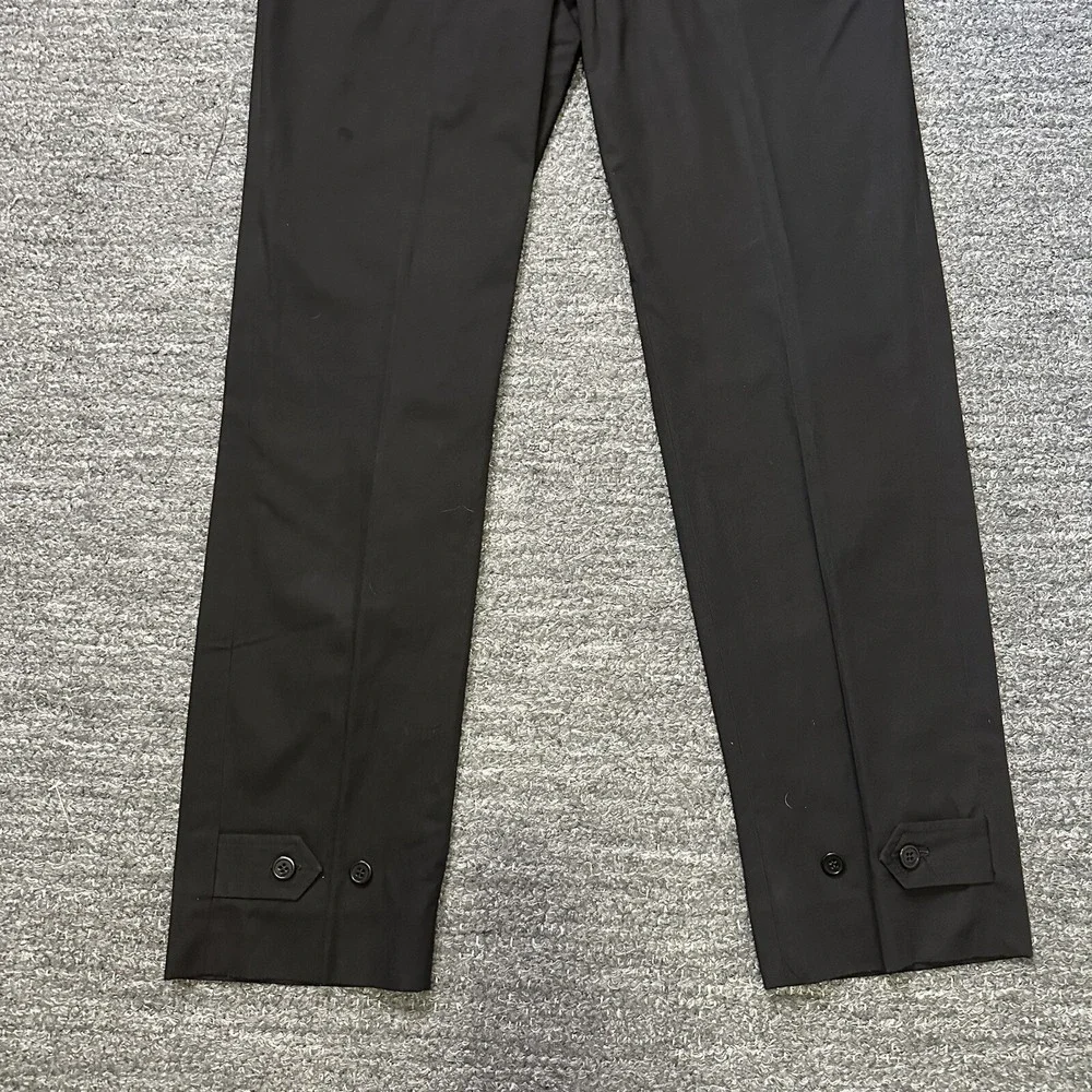 Gianni Versace Pants Women 29 Black Chinos Straight Leg Mid Rise Pockets Classic